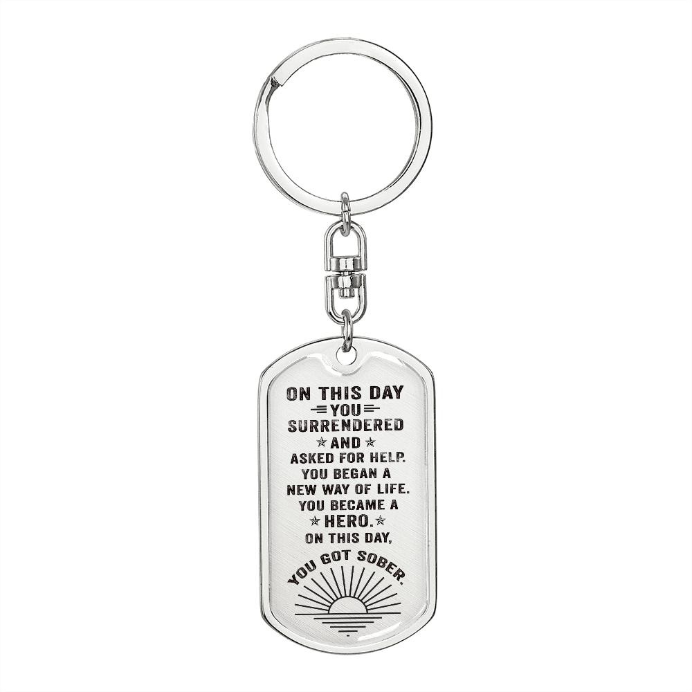 Sober Anniversary Addiction Recovery Keychain Gift, Narcotics Anonymous Gift, NA Sobriety, Sobriety Milestone, Sober Recovery