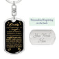 Daddy To Be, This Christmas I am Snuggled In Mommy's Tummy Luxury Keychain w. Engraving