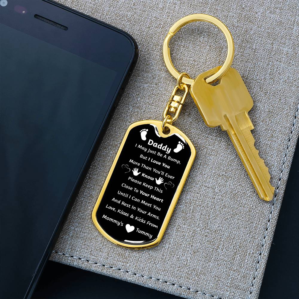 Daddy To Be Personalized Engraving Keychain | Birth Announcement, Gift For Daddy To Be, Baby Keepsake