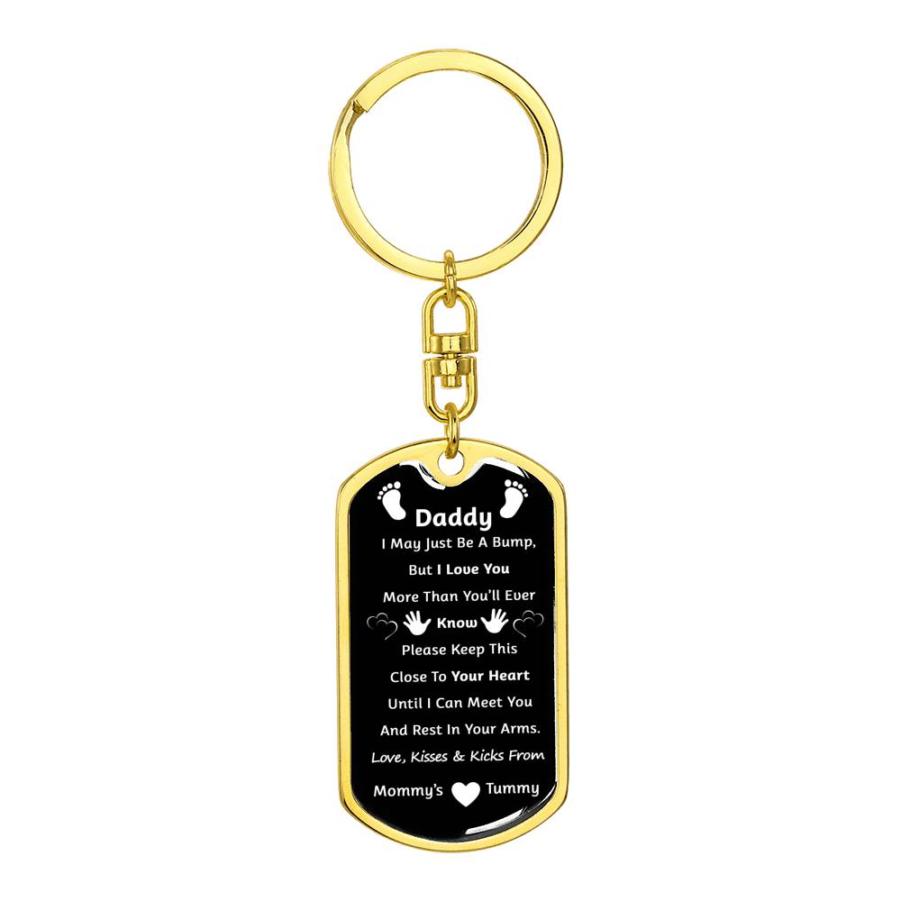 Daddy To Be Personalized Engraving Keychain | Birth Announcement, Gift For Daddy To Be, Baby Keepsake