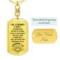 Be Strong And Courageous Personalized Addiction Recovery Keychain Gift, Narcotics Anonymous Gift, NA Sobriety, Sobriety Milestone, Sober Recovery