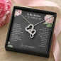 To My Mother On My Wedding Day Double Heart Necklace | Gift for Mom on Wedding Day, Mother of the Bride Necklace, Wedding Gift for Mom, Bride to Mom Gift