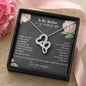 To My Mother On My Wedding Day Double Heart Necklace | Gift for Mom on Wedding Day, Mother of the Bride Necklace, Wedding Gift for Mom, Bride to Mom Gift