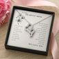 To Our Dearest Mom, We Love You from your children Double Heart Necklace