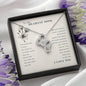 To My Dearest Mom Double Hearts Necklace, Mother's Day Necklace, Mother Daughter Gift, 2 Interlocking Hearts