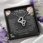 To My Mother On My Wedding Day Double Heart Necklace | Gift for Mom on Wedding Day, Mother of the Bride Necklace, Wedding Gift for Mom, Bride to Mom Gift