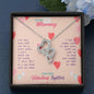 To My Mommy, New Mother Double Hearts Necklace | I’ve Only Been With You For Just A Little While | Valentine's Day, 1st Mother's Day Gift