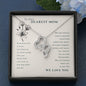 To Our Dearest Mom, We Love You from your children Double Heart Necklace