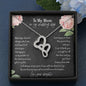 To My Mum On My Wedding Day Double Heart Necklace | Gift for Mum on Wedding Day, Mother of the Bride Necklace, Wedding Gift for Mom, Bride to Mom Gift