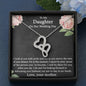 To My Daughter On Her Wedding Day Necklace, To Bride from Mother Necklace, Bride Jewelry Gift from Mother