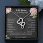 To My Mother On My Wedding Day Double Heart Necklace | Gift for Mom on Wedding Day, Mother of the Bride Necklace, Wedding Gift for Mom, Bride to Mom Gift