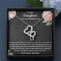 To My Daughter On Her Wedding Day, I am Next To You To Bride from Mother Necklace, Bride Jewelry Gift from Mother
