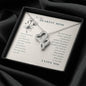 To My Dearest Mom Double Hearts Necklace, Mother's Day Necklace, Mother Daughter Gift, 2 Interlocking Hearts
