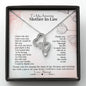 To My Mother-In-Law Double Hearts Necklace | Gift from Bride, Thank you for raising the man of my dreams, Mother in Law necklace