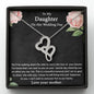 To My Daughter On Her Wedding Day, I am Next To You To Bride from Mother Necklace, Bride Jewelry Gift from Mother