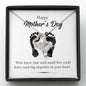 Baby Feet First Mother's Day Double Heart Necklace