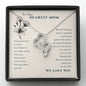 To Our Dearest Mom, We Love You from your children Double Heart Necklace