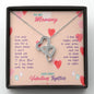 To My Mommy, New Mother Double Hearts Necklace | I’ve Only Been With You For Just A Little While | Valentine's Day, 1st Mother's Day Gift