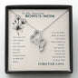 To My Bonus Mom Double Hearts Necklace, Mother's Day Necklace, Bonus Mom Daughter Gift, Bonus Mom Son Gift