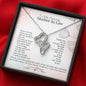 To My Mother-In-Law Double Hearts Necklace | Gift from Bride, Thank you for raising the man of my dreams, Mother in Law necklace