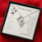 To My Dearest Mom Double Hearts Necklace, Mother's Day Necklace, Mother Daughter Gift, 2 Interlocking Hearts