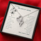 To Our Dearest Mom, We Love You from your children Double Heart Necklace