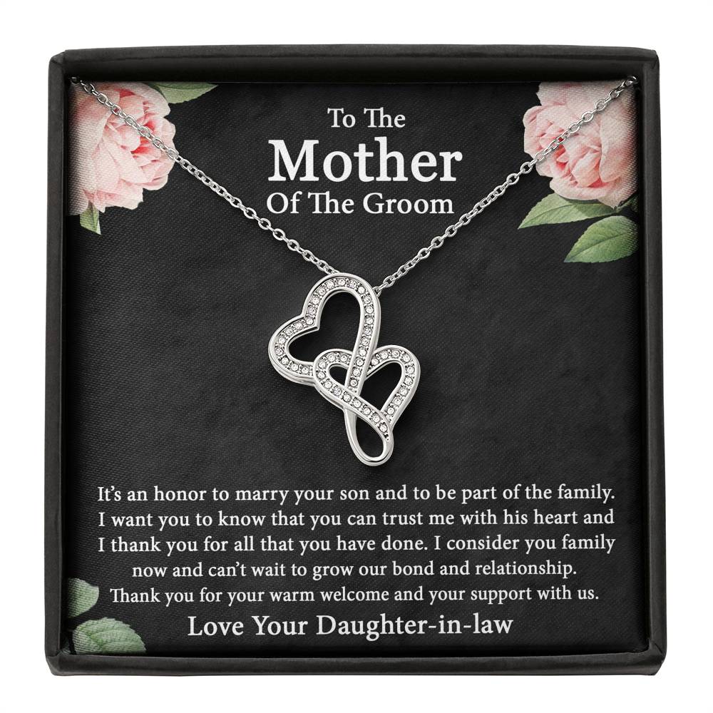 To The Mother Of The Groom It's An Honor, Gift From Bride Mother of the Bride Necklace Mother of the Groom from Bride