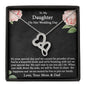 To Our Daughter On Her Wedding Day, Bride from Mother & Dad Necklace, Bride Jewelry Gift from Mom & Dad