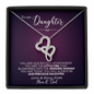 To Our Daughter, You Are Our Biggest Achievement Double Heart Necklace | Daughter Birthday, Christmas, Graduation Gift | Daughter Necklace Gift