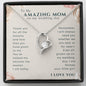To My Amazing Mom On My Wedding Day Gift From Bride | Mother Of The Bride Gift From Daughter, Mother Of The Bride Necklace From Bride, Wedding Day Gift For Mom