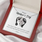 Baby Feet First Mother's Day Double Heart Necklace