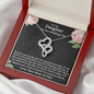 To Our Daughter On Her Wedding Day Double Hearts Necklace | Gift To Bride from Mother & Dad | Bride Jewelry Gift from Mom Dad