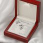 To Our Dearest Mom, We Love You from your children Double Heart Necklace