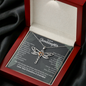 To Our Granddaughter, Live Your Dreams Dragonfly Necklace Your Grandma & Grandpa | Granddaughter Graduation, Birthday Gift