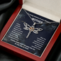 Mom Memorial Dragonfly Necklace | Loss of Mother Gift | Mother Loss Sympathy Gift | Mother Loss Sympathy Gift