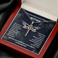 In Tribute To Your Amazing Mother Dragonfly Necklace | Mom Memorial Necklace | Loss of Mother Gift | Mother Loss Sympathy Gift