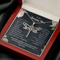 To My Dear Mommy Dragonfly Necklace | Gift to Mom from Daughter | Mother's Day Gift for Mother