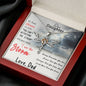 Dear Daughter, You Are The Storm Dragonfly Necklace from Dad