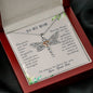 To My Mom from Son, I Will Always Be There Dragonfly Necklace | Gift for Mom from Son| Birthday, Mother's Day