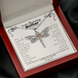 To My Amazing Mother On Her Graduation Day Dragonfly Necklace | Mom Graduation Gift Necklace, Gift for Mom Graduation, Graduation Gift for Mom