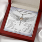 From My Mom In Heaven Dragonfly Necklace | Mom Memorial Necklace | Loss of Mother Gift | Mother Loss Sympathy Gift