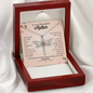To My Beautiful Mother I Will Always Be There Dragonfly Necklace | Gift for Mom from Son and Daughter | Birthday, Mother's Day, Just Because Gift For Mom