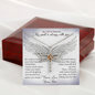 From My Mom In Heaven Dragonfly Necklace | Mom Memorial Necklace | Loss of Mother Gift | Mother Loss Sympathy Gift
