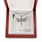 To Our Granddaughter, Live Your Dreams Dragonfly Necklace | Gift From Your Grandma & Grandpa Necklace