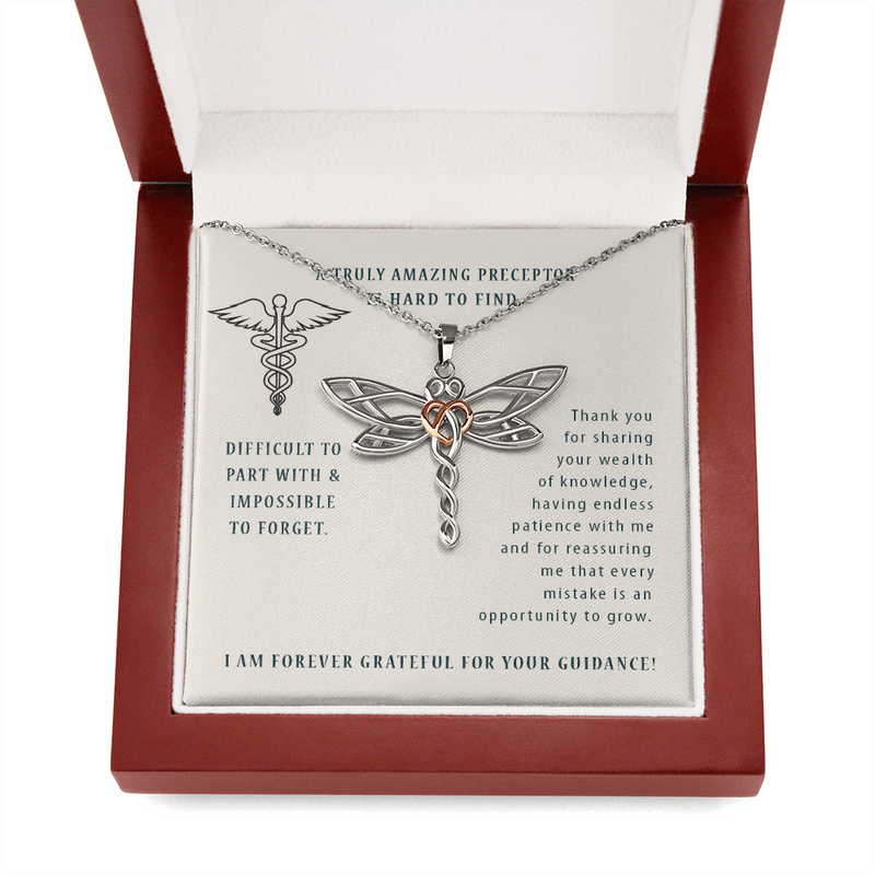 A Truly Amazing Preceptor Is Hard To Find Dragonfly Necklace | Preceptor Thank You Gift | Nursing School, Med School Preceptor