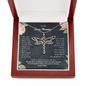 To My Dear Mommy Dragonfly Necklace | Gift to Mom from Daughter / Son | Mother's Day Gift for Mother