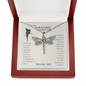 To My Amazing Mentor Dragonfly Necklace | Gift For Boss, Teacher, Professor, Tutor, Thank You Gift