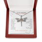 To My Amazing Little Sister Love Your Sister Dragonfly Necklace | Gift for Little Sister | Sister Birthday, Graduation, Christmas Gift