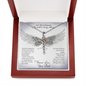 From My Dad In Heaven Dragonfly Necklace | Dad Memorial Gift Loss | Sympathy Loss of Father Gift | Father Memorial Gift