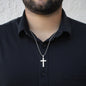 To My Husband Cross Necklace Gift, Anniversary Gift, Christian Cross Necklace for Husband